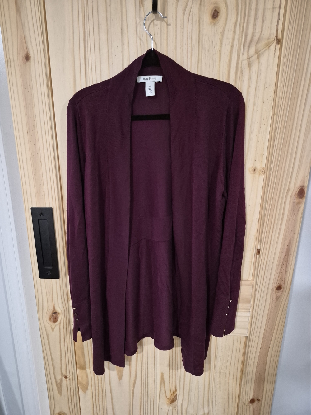 White House Black Market Plum Open-Front Women's Cardigan